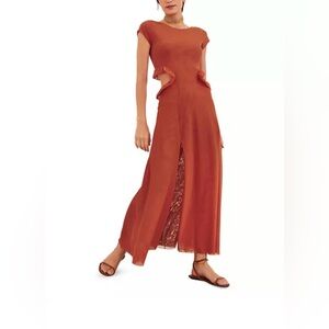 Vix Evie Solid Maxi dress with shorts size M new with tags